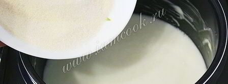 манная каша в мультиварке. Шаг 7