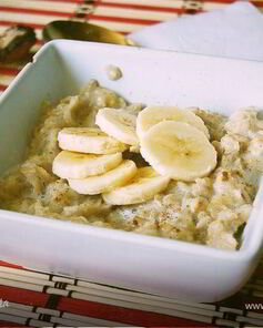 Овсяная каша с бананом