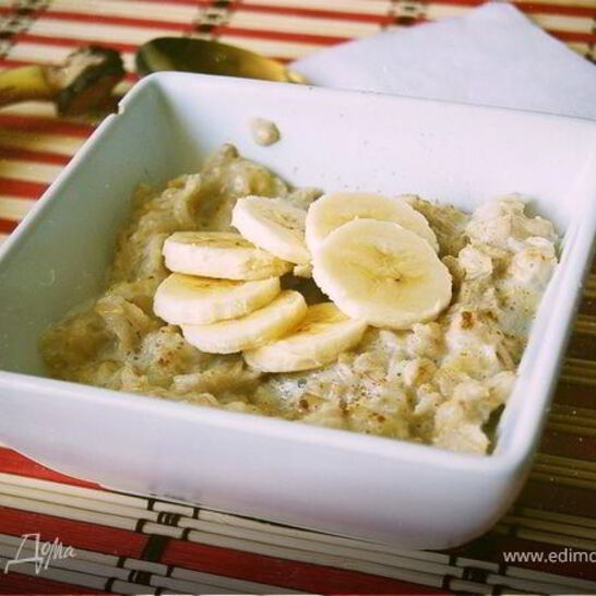 Рецепт овсяной каши с бананом