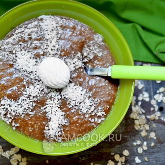 Рецепт веганской овсянки с кэробом