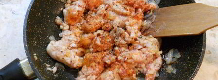 каша перловая с куриным фаршем. Шаг 4