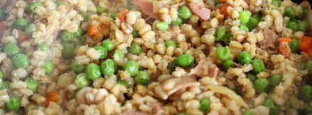 перловая каша с беконом и зеленым горошком. Шаг 11