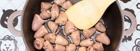 перловая каша с куриными сердечками. Шаг 4