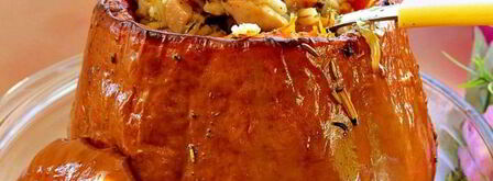 перловка с грибами в тыкве. Шаг 7