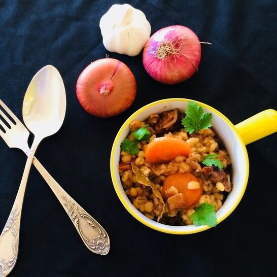 Рецепт перловки с мясом и белыми грибами