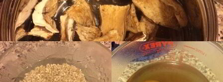 перловка с мясом и белыми грибами. Шаг 3