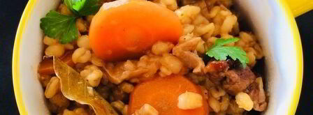 перловка с мясом и белыми грибами. Шаг 7