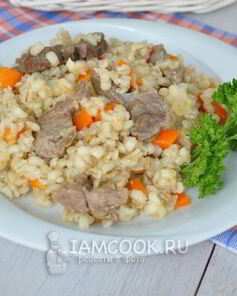 Перловка с мясом в мультиварке