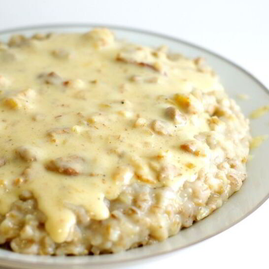 Рецепт перловки с соусом
