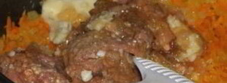 перловка с тушенкой в мультиварке. Шаг 4