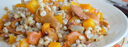 перловка с тыквой и лисичками. Шаг 7