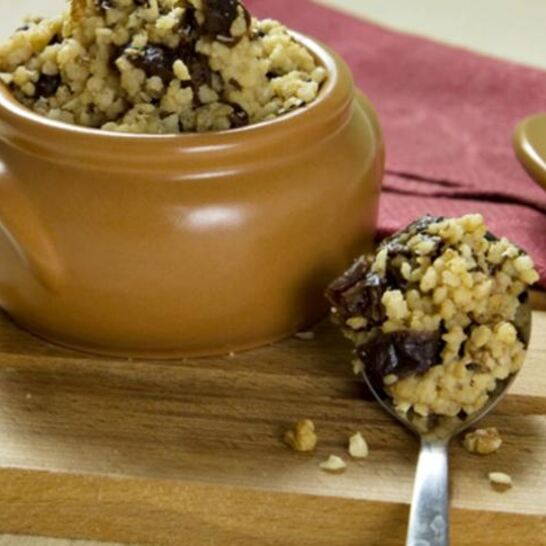Рецепт пшенной каши с черносливом и орехами