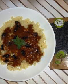 Пшенная каша с фруктовым соусом