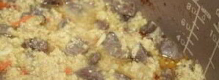 пшенная каша с тушенкой в мультиварке. Шаг 4