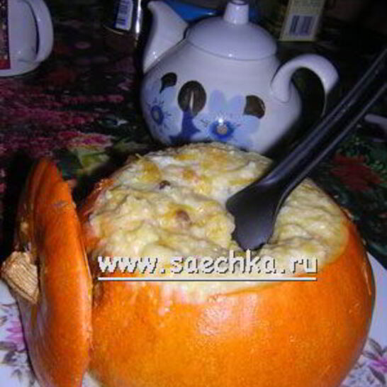 Рецепт пшенной каши в тыкве