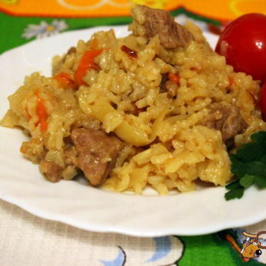 Рецепт ароматной рисовой каши с мясом и капустой