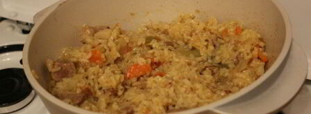 ароматная рисовая каша с мясом и капустой. Шаг 7