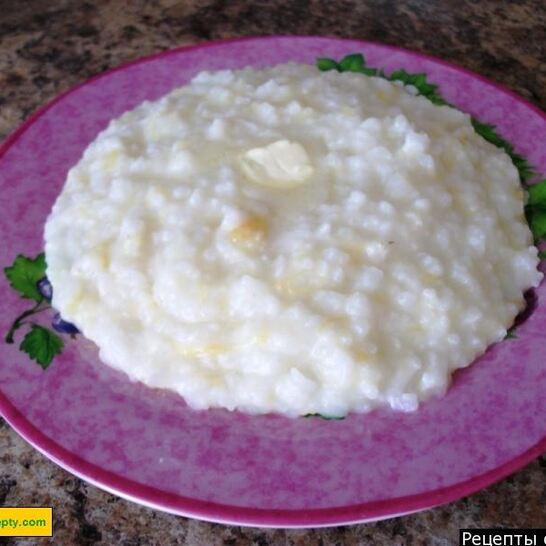 Рецепт молочной рисовой каши с тыквой на молоке