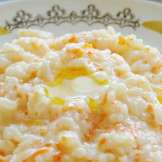 Рецепт молочной рисовой каши с тыквой