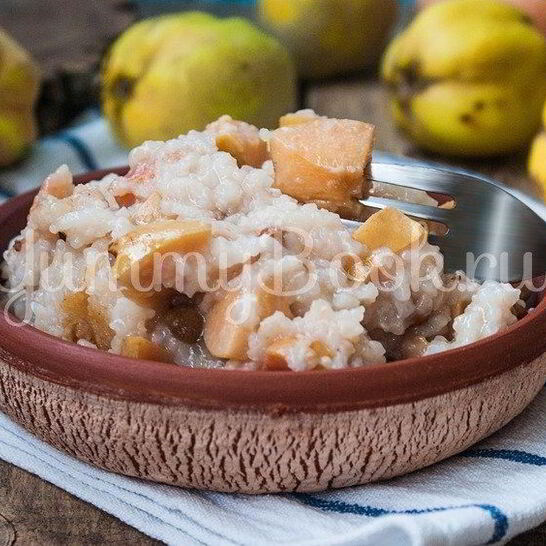 Рецепт рисовой каши с айвой в мультиварке