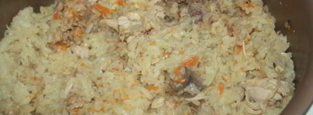 рисовая каша с домашней курицей в мультиварке. Шаг 12