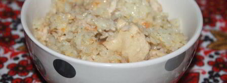 рисовая каша с домашней курицей в мультиварке. Шаг 13