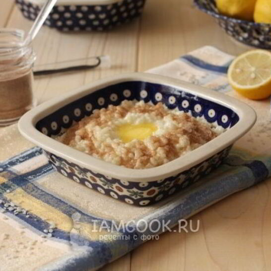 Рецепт рисовой каши с корицей