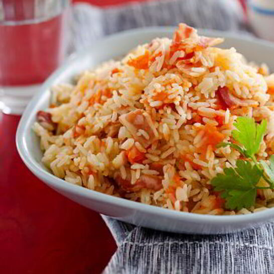 Рецепт рисовой каши с тыквой и беконом в мультиварке