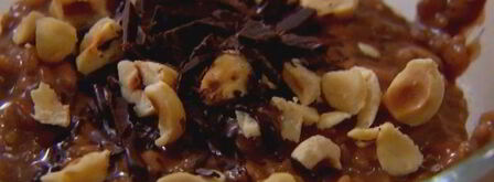 шоколадная рисовая каша с изюмом и орехами. Шаг 8