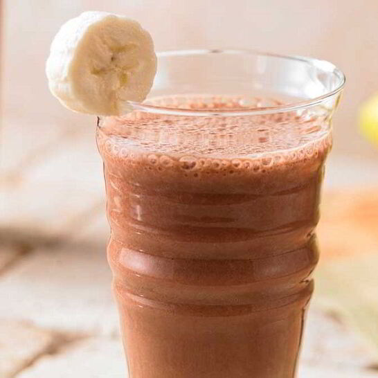 Рецепт бананового коктейля с какао