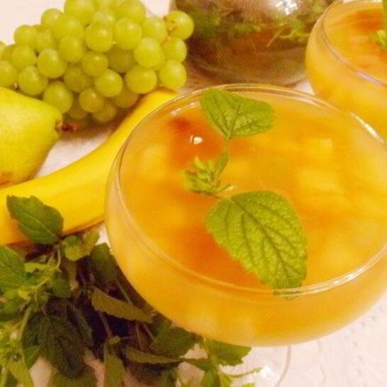 Рецепт чайного желе с фруктами