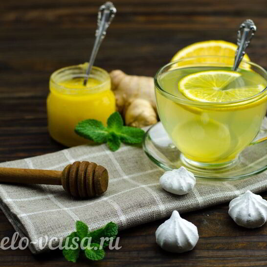Рецепт имбирного чая с лимоном
