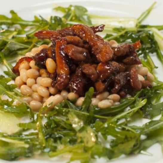 Рецепт курицы в чайно-соевом соусе с белой фасолью