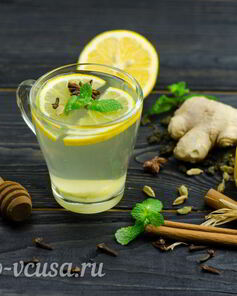 Зеленый чай с имбирем и корицей