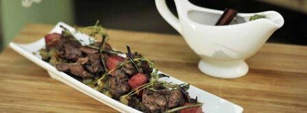 куриная печенка с соусом из глинтвейна. Шаг 8