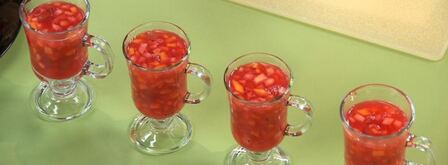 кисель из клюквы с тропическими фруктами. Шаг 4