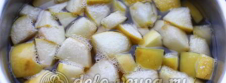 кисель из мандаринов и яблок. Шаг 5