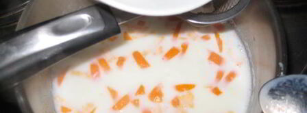 кисель молочный с мандаринами. Шаг 3