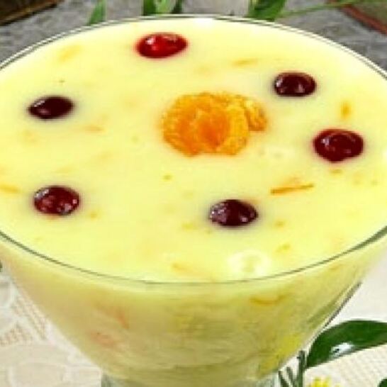Рецепт молочного киселя с мандаринами