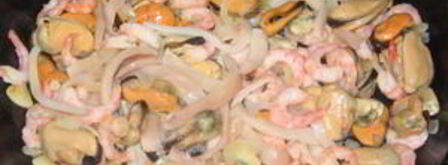 коктейль из морепродуктов в белом вине. Шаг 4