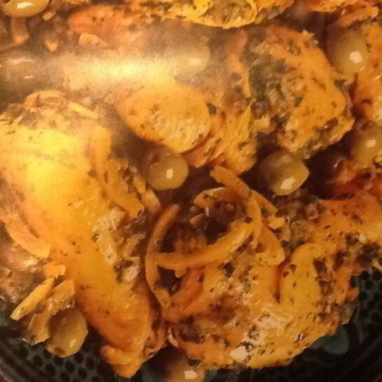 Рецепт таджина с курицей, лимонами и зелеными оливками