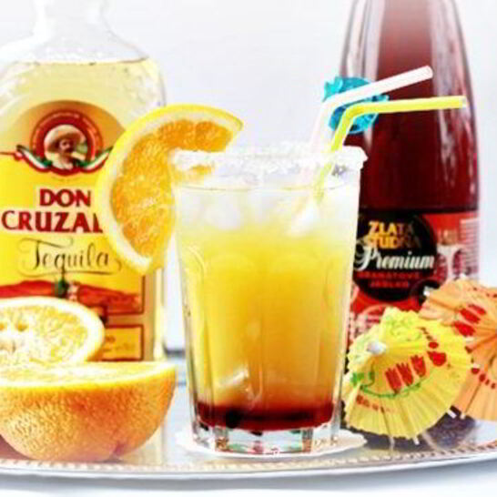 Рецепт коктейля текила-санрайз