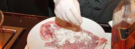 морская рыба фламбе с виски и грушей. Шаг 7