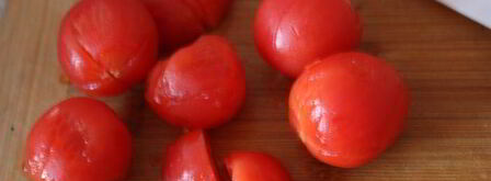 паста с водкой, семгой и помидорками черри. Шаг 3