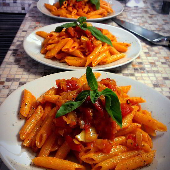 Рецепт спагетти с водкой