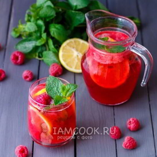 Рецепт малинового лимонада