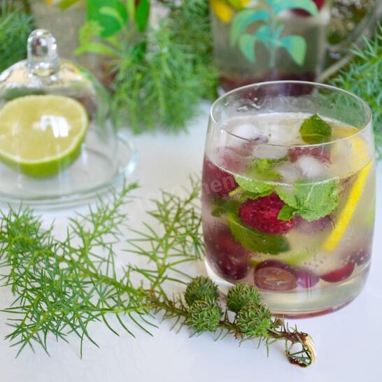 Рецепт безалкогольного мохито с малиной