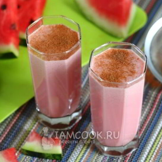 Рецепт коктейля из арбуза и молока
