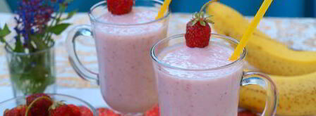 молочный клубнично-банановый коктейль. Шаг 6