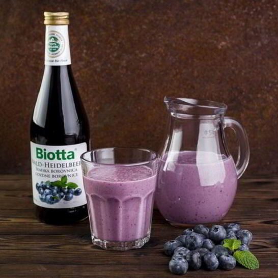 Рецепт молочного коктейля с черничным нектаром